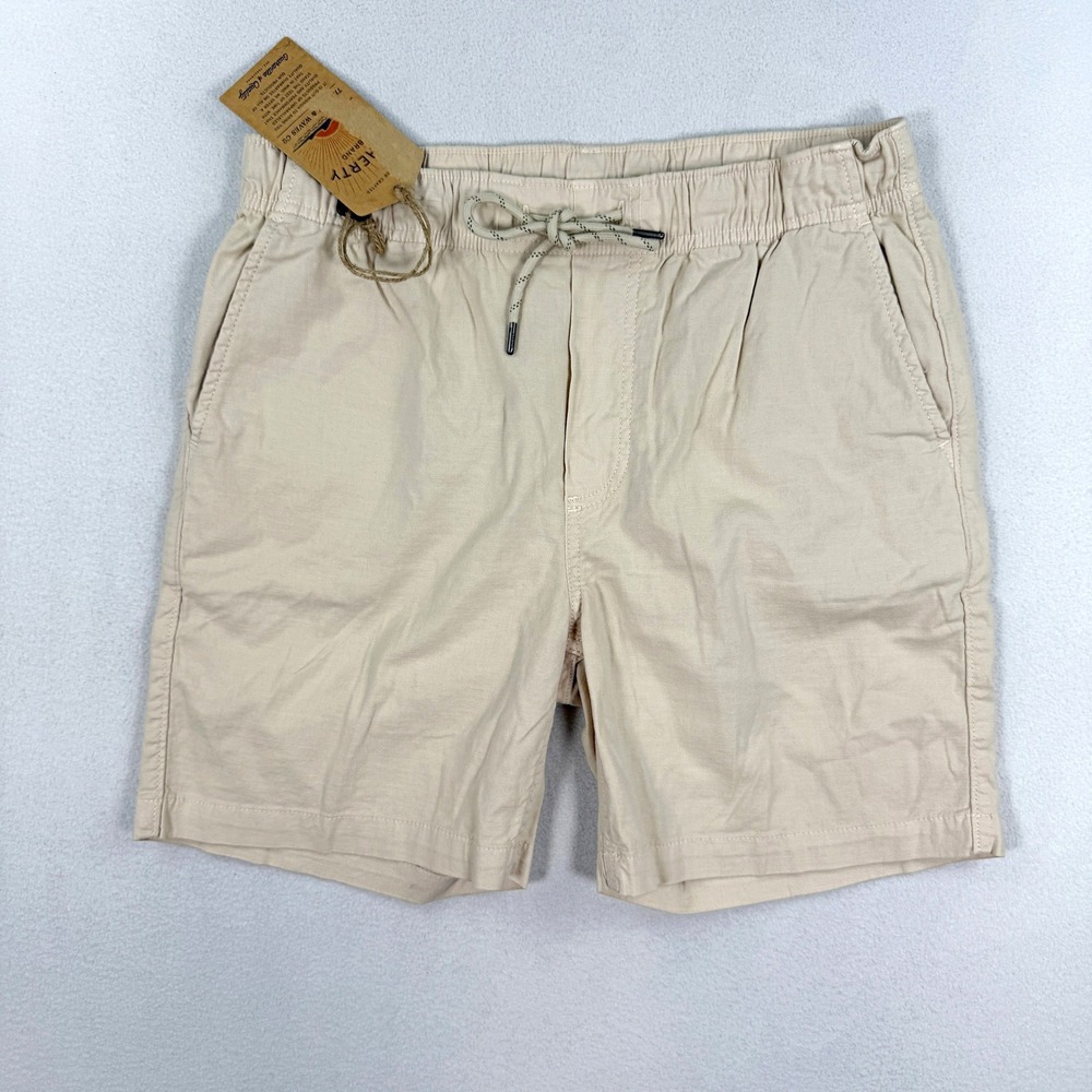 Faherty Mens Essential Drawstring Shorts 'Stone' / Size L / NEW